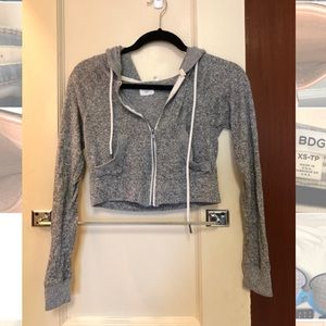 Urban Outfitters Cropped Zip-Up Hoodie (NWOT)